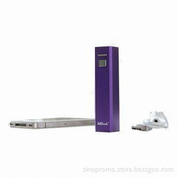 Mini Size Portable Power Bank for Smart Phone, 4,400mAh Battery Capacity